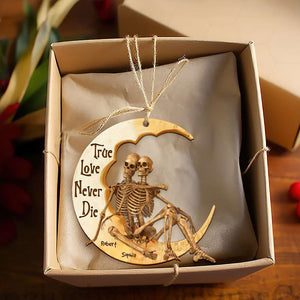 Personalized Gifts For Skull Couple Christmas Ornament 01OHDT191124 - Ornament - GoDuckee