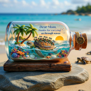 Turtle Mom Acrylic Plaque - Personalized Gifts For Mom 02toqn270426 - Shaped Plaques - GoDuckee