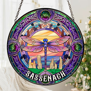 Personalized Gift For Historical Fantasy Novel Fans Suncatcher, Dragonfly Stained Glass 06QHTN290824 - Ornament - GoDuckee