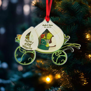 Happily Ever Whatever, Couple Gift, Personalized Acrylic Ornament, Green Couple Ornament, Christmas Gift 04QHHN211023 - Ornament1 - GoDuckee