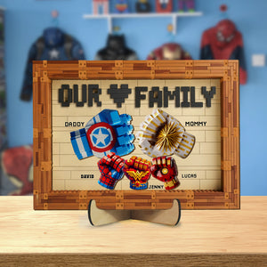 Fist Bump Personalized Gifts For Family Wood Sign 03ohtn140725 - Wood Sign - GoDuckee