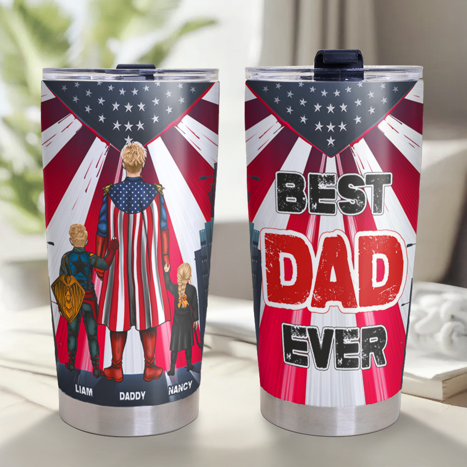 Personalized Gifts For Dad Tumbler Best Dad Ever 02topu140425hg - Tumbler Cup - GoDuckee