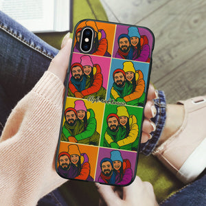 Couple Art Phone Case Personalized Gifts For Couple 02NATA230825 - Phone Case - GoDuckee