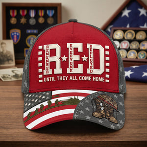 RED Remember Everyone Deployed Classic Cap - Personalized Gifts For Veteran Families 03qhtn260526 - Caps - GoDuckee