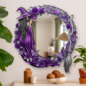 Quirky Witch Shaped Mirror - Personalized Gifts For Witch Lovers 07OHLU220725 - Mirror - GoDuckee