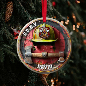 Personalized Gifts For Firefighter Ceramic Ornament 02ohlu301024 - Ornament - GoDuckee