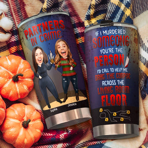 Custom Photo Gifts For Besties Tumbler, Horror Friends Partners In Crime 04naqn300724hh - Tumbler Cup - GoDuckee