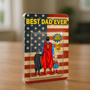 Best Dad Ever Acrylic Plaque - Personalized Gifts For Dad 01natn250425pa - Shaped Plaques - GoDuckee