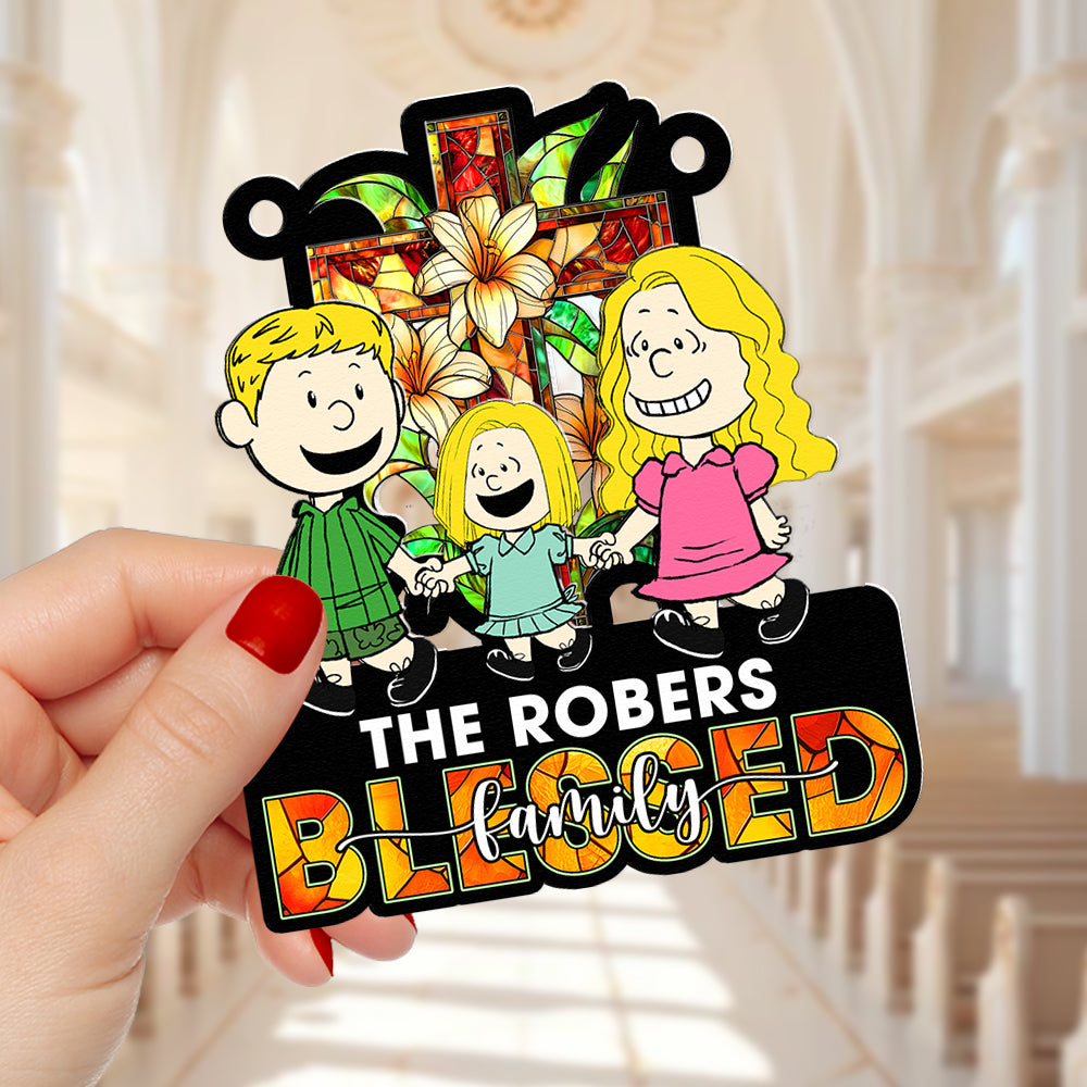 Personalized Gifts For Christian Family Window Hanging Suncatcher Ornament 01kaqn100125hh - Ornament - GoDuckee