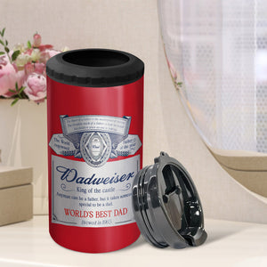 World's Best Dad, Personalized Beer, Dad 4 In 1 Can Cooler Tumbler Gift For Dad 03DNPO130623TM-01-TT - Can Cooler - GoDuckee