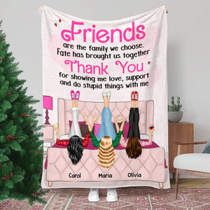 Thank You - Friends, Personalized Blanket, Gift For Friends - Blanket - GoDuckee