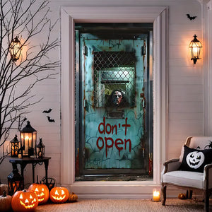 Halloween Door Cover Haunted Hospital Scary Head Scene 03ACDT090924 - Door Covers - GoDuckee