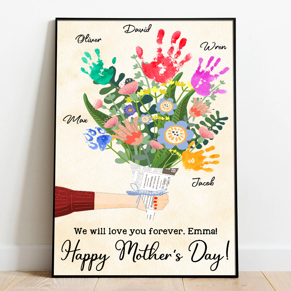 Personalized Gifts For Mom Canvas Print We Will Love You Forever Happy Mother's Day - Canvas Print - GoDuckee