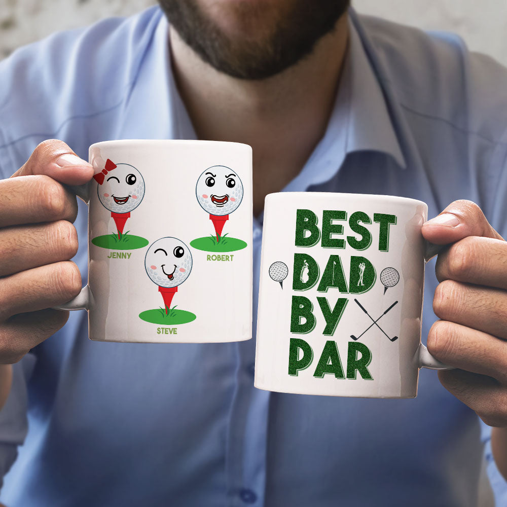 Best Dad By Par Personalized MUg, Gift For Father's Day - Coffee Mug - GoDuckee