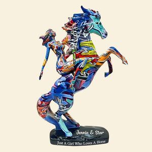 Girl & Her Noble Horse Acrylic Plaque Personalized Gifts For Horse Lovers 09TGDT151125 - Shaped Plaques - GoDuckee