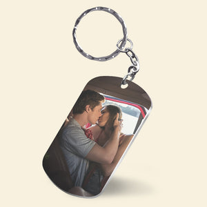 I Need You Here With Me, Personalized Stainless Steel Keychain With Upload Image, Drive Safe I Love You - Keychains - GoDuckee