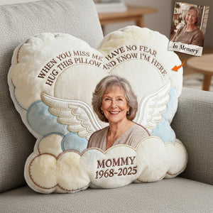 Miss The Angel In Heaven Shaped Pillow, Personalized Keepsake To Remember Loved One 03qhta221225 - Pillow - GoDuckee