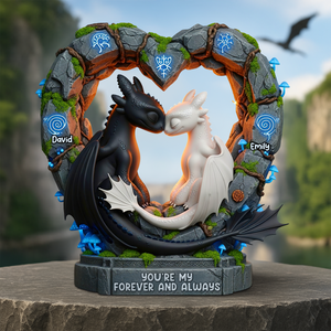 Forever & Always Couple Acrylic Plaque - Personalized Gifts For Couple 05TOPU080725 - Shaped Plaques - GoDuckee