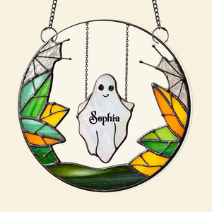 Personalized Gifts For Horror Fans, Ghost Halloween Suncatcher Ornament 08ACDT090924 - Ornament - GoDuckee