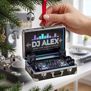 DJ Suitcase Christmas Ornament - Personalized Gifts For DJ 01tolu170926