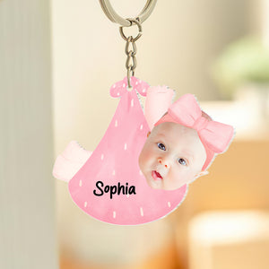 Custom Photo Gifts For Mom Of Newborn Keychain - Keychains - GoDuckee