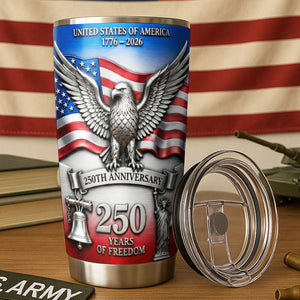 Proud Anniversary Tumbler - Personalized Gift For Patriot 02QHQN120226 - Tumbler Cup - GoDuckee
