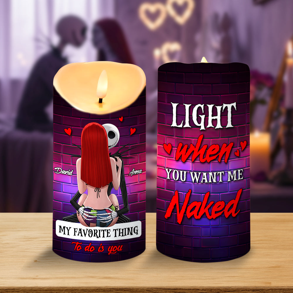 Personalized Funny Horror Gifts For Couple LED Candle 03natn100725 - Led Candle - GoDuckee