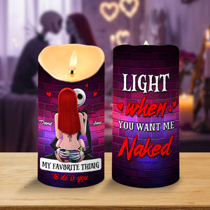 Personalized Funny Horror Gifts For Couple LED Candle 03natn100725 - Led Candle - GoDuckee