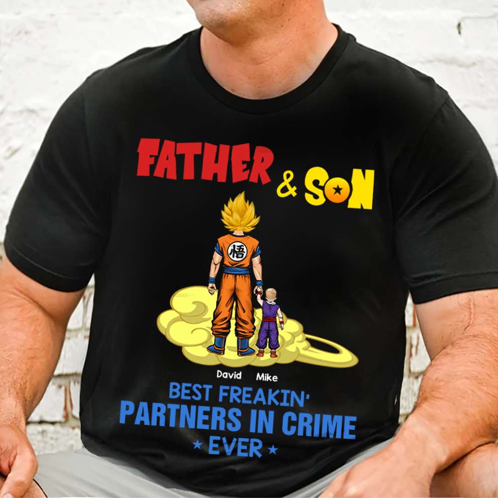 Cool Dad & His Partner In Crime For Life Personalized Shirts-03QHHN010623HH - Shirts - GoDuckee