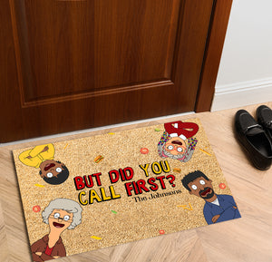 Personalized Gifts For Family Doormat Funny Cartoon Family 02NALU120225HG - Doormat - GoDuckee