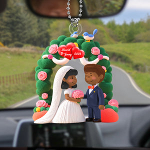 Personalized Gifts For Newlywed Couple Car Ornament 03katn161224 - Ornament - GoDuckee