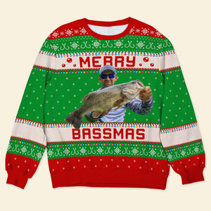 Custom Photo Gifts For Fishing Lovers Ugly Sweater 06acqn021024 - AOP Products - GoDuckee