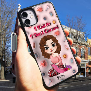 Personalized Gifts For Girl 3D Phone Case Knit Lover 042XQMH260724HH - Phone Case - GoDuckee