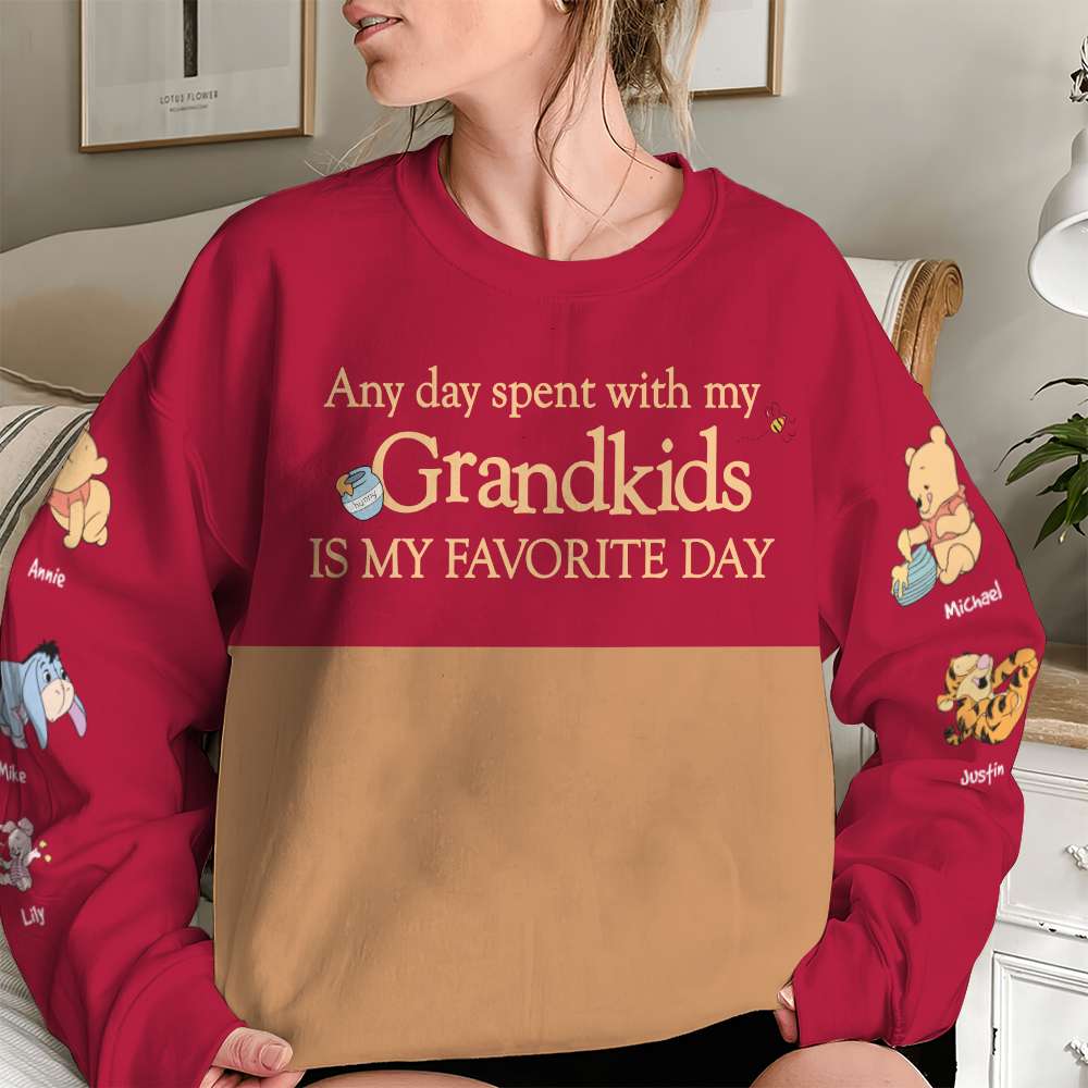 Personalized Gifts For Mother's Day 3D Shirt Any Day Spent With My Grandkids Is My Favorite Day 05HTHN060224 - 3D Shirts - GoDuckee