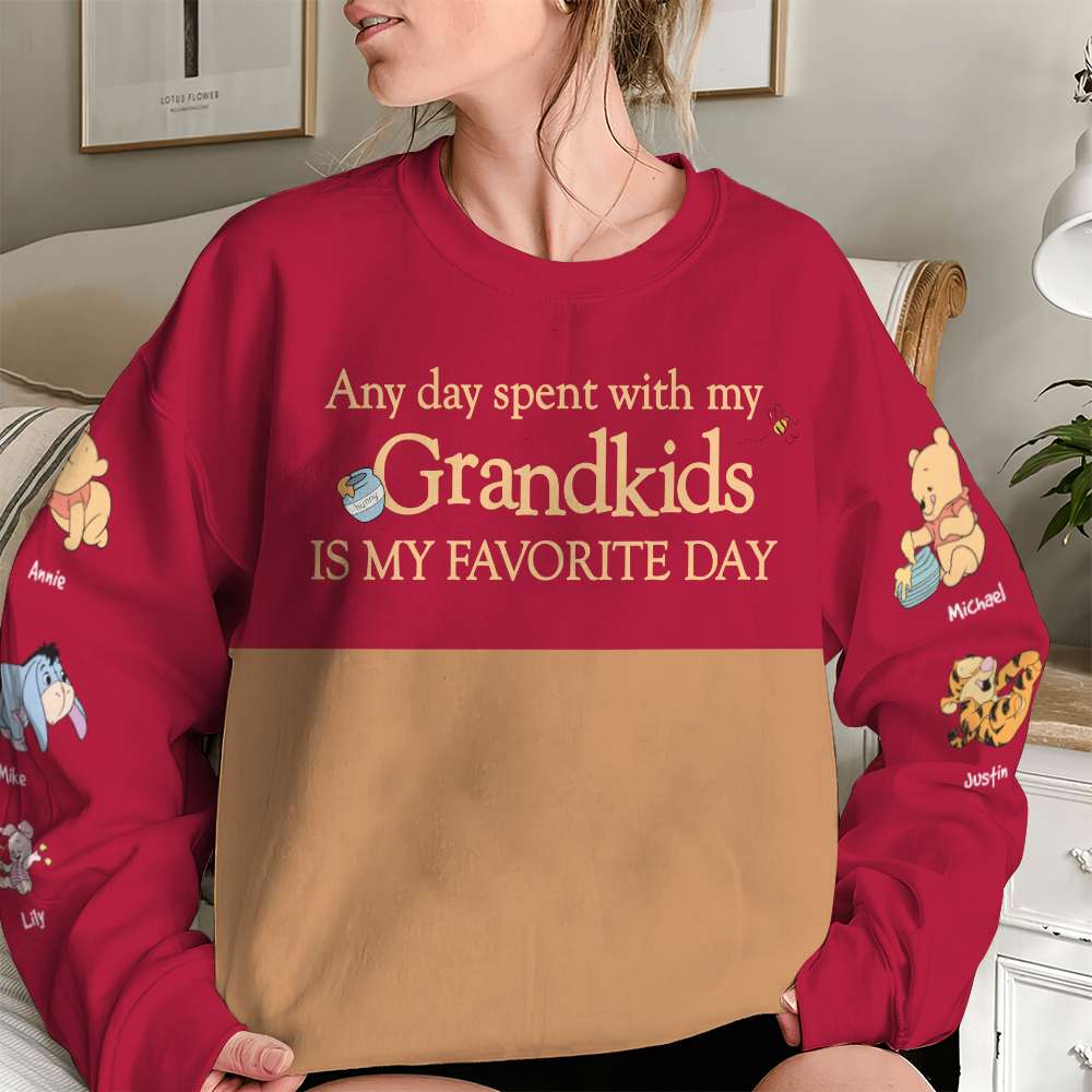 Personalized Gifts For Mother's Day 3D Shirt Any Day Spent With My Grandkids Is My Favorite Day 05HTHN060224