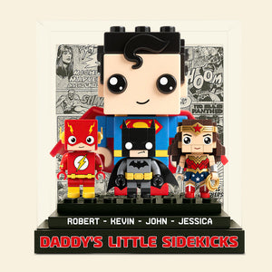 Daddy's Little Sidekicks Acrylic Plaque Personalized Gifts For Dad 04NADT240525 - Shaped Plaques - GoDuckee