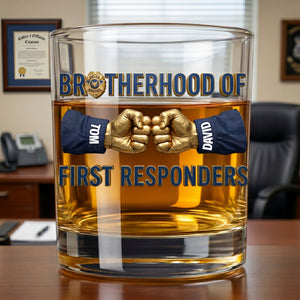 Ultimate Police Officers Brothers Drinking Glass - Personalized Gifts For Brothers 02hulu060626 - Glass - GoDuckee
