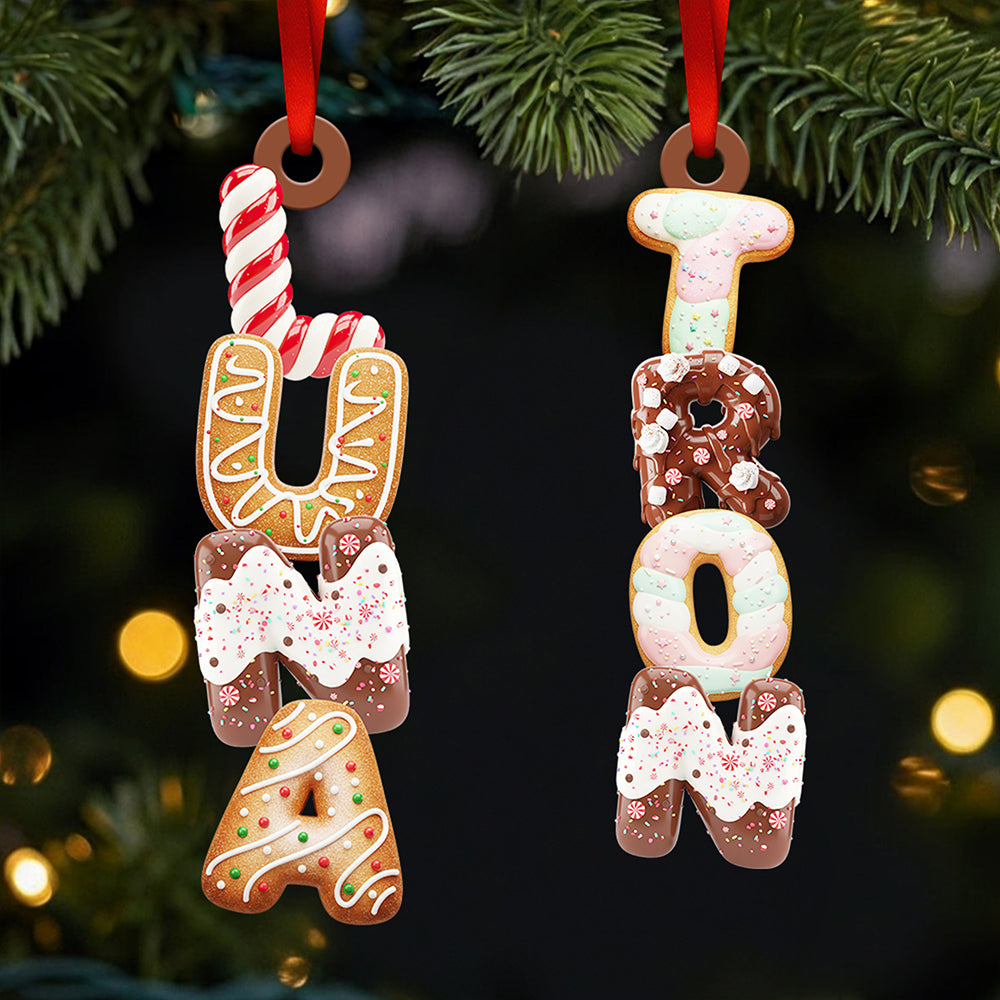 Cookies Alphabet Christmas Ornament Personalized Gifts 02HYDT291025 - Ornament - GoDuckee