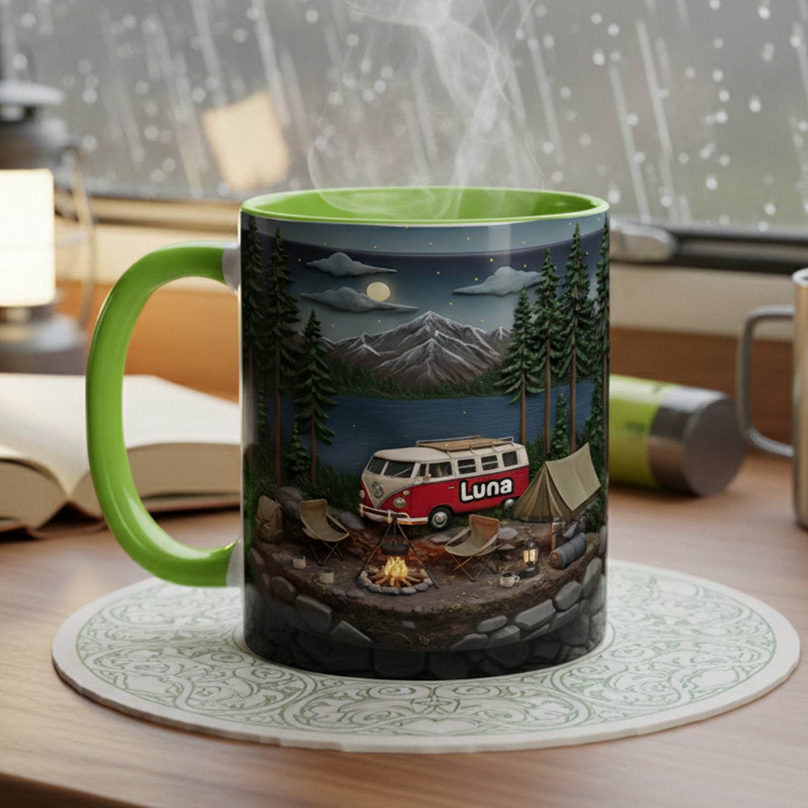 Camping Coffee Accent Mug - Personalized Gifts For Camping Lovers 02kita080126 - Coffee Mug - GoDuckee
