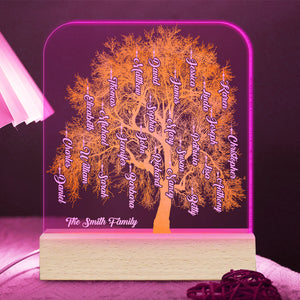 Personalized Gifts For Family LED Light Family Tree - Led Night Light - GoDuckee