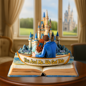 Back Hugging Couple Acrylic Plaque- Personalized Gift For Couple 01TGPU210525 - Shaped Plaques - GoDuckee