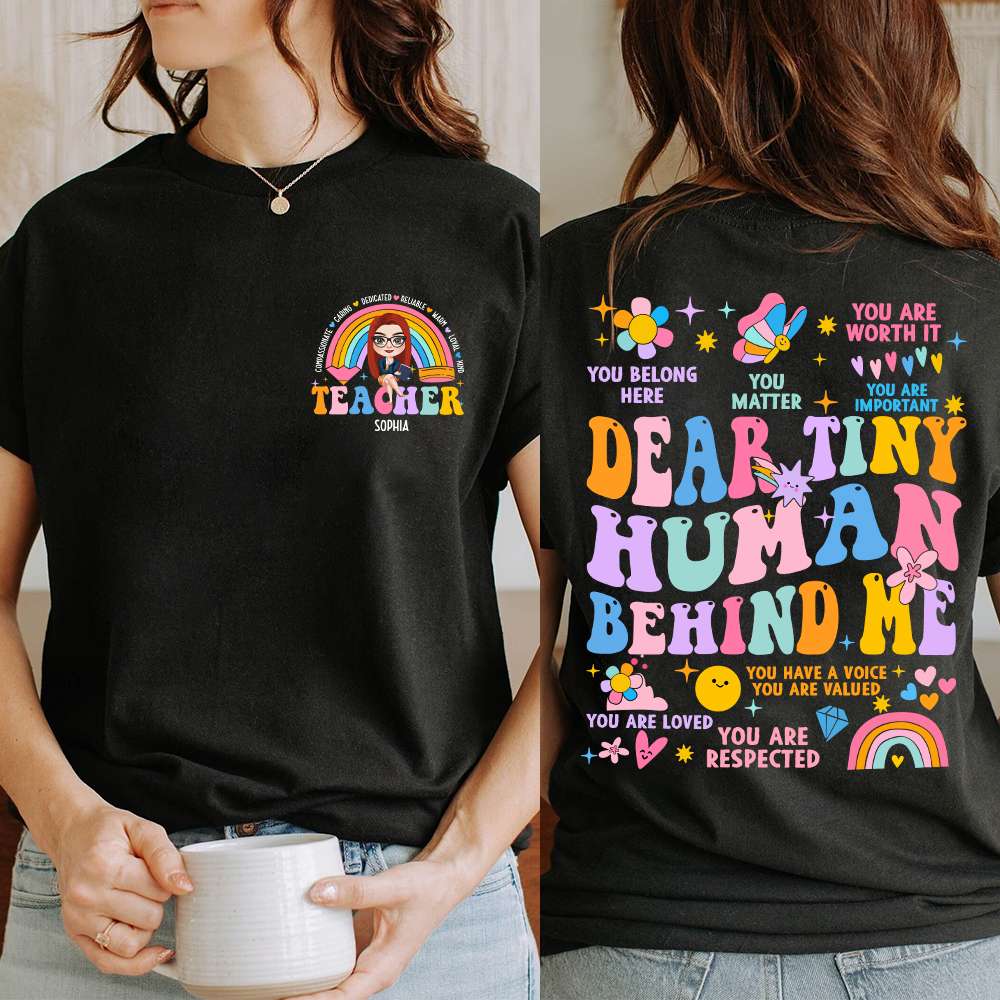 Personalized Gifts For Teacher Shirt 02NADT220624HH Rainbows - Shirts - GoDuckee