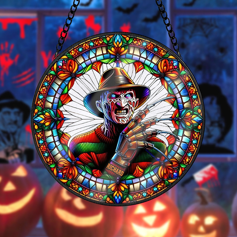 Personalized Halloween Gifts For Horror Fan Stained Glass Ornament 02acxx190824/02acqn220824 - Ornament - GoDuckee