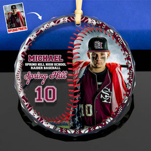 Custom Photo Gifts For Baseball Lovers Christmas Ornament 04ACDT081024 - Ornament - GoDuckee