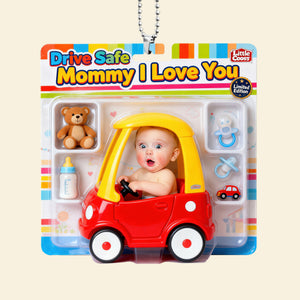 Cute Baby Driver Adventure Car Ornament - Custom Photo Gifts For Mom 05naqn120326 - Ornament - GoDuckee