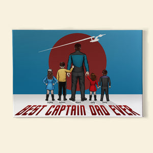 Best Captain Dad Ever, Personalized Canvas Print, Father's Day Gift, Birthday Gift For Dad 08dnqn240523hh - Poster & Canvas - GoDuckee