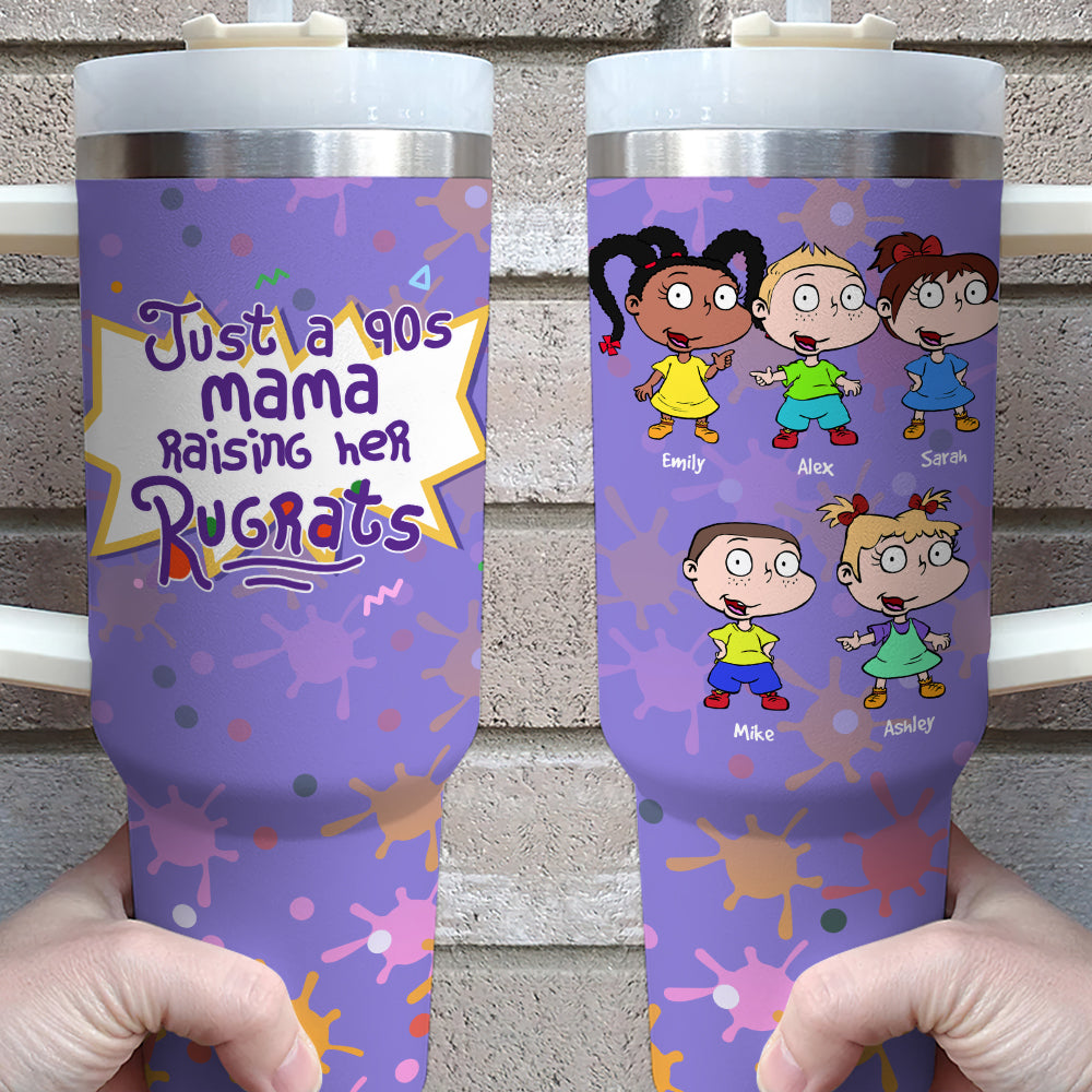 Personalized Gift For Mom 40oz Tumbler Just A 90s Mama 06NAHN090123TM - Tumbler Cup - GoDuckee