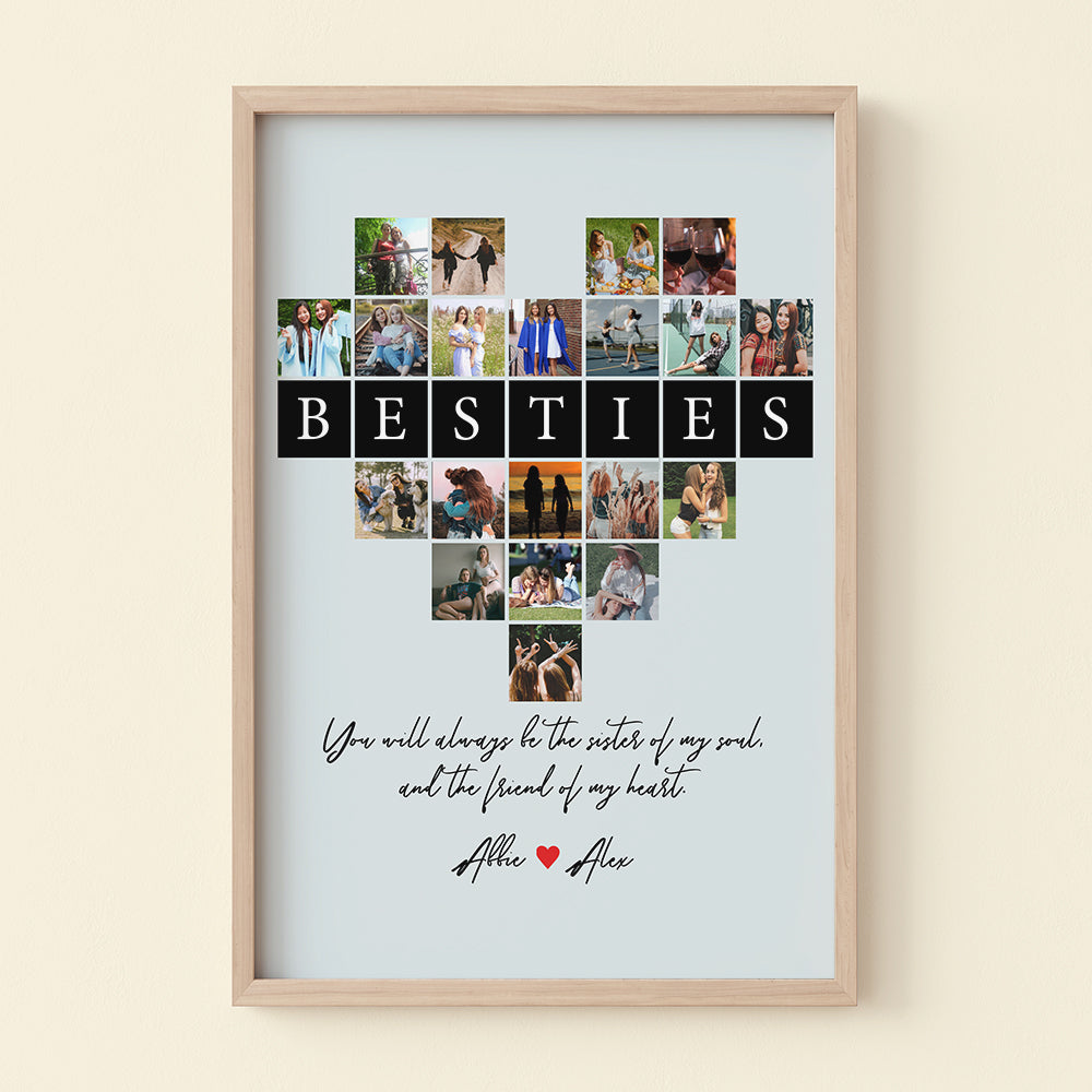 Sister Photo Collage Canvas, Sister Gift, Personalized Gift For
