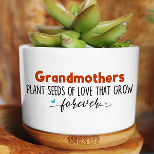 Plant Seeds Of Love That Grow Forever, Gift For Grandma, Personalized Plant Pot, Flower Plant Pot - Plant Pot - GoDuckee