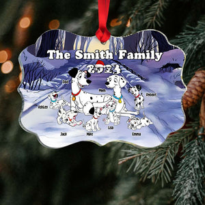 Gift For Family, Personalized Acrylic Ornament, Dalmatians Family Ornament, Christmas Gift 02NAHN131023 - Ornament - GoDuckee